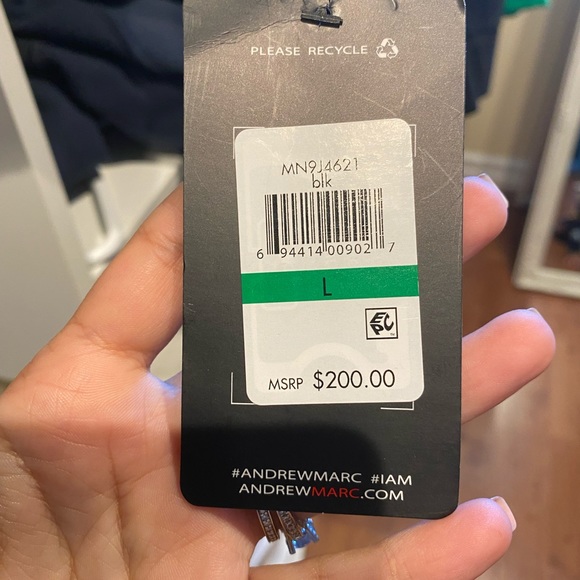 Marc New York black bomber jacket size L. NWT. - Picture 4 of 5